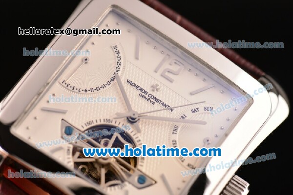 Vacheron Constantin Historiques Toledo Tourbillon Asia ST25 Automatic Steel Case with White Dial and Silver Markers - Click Image to Close